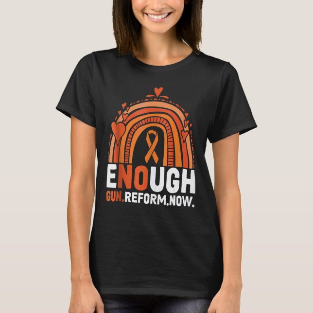 Camiseta No Gun Awarned Day Veste Orange Suficiente Gun End (Frente)