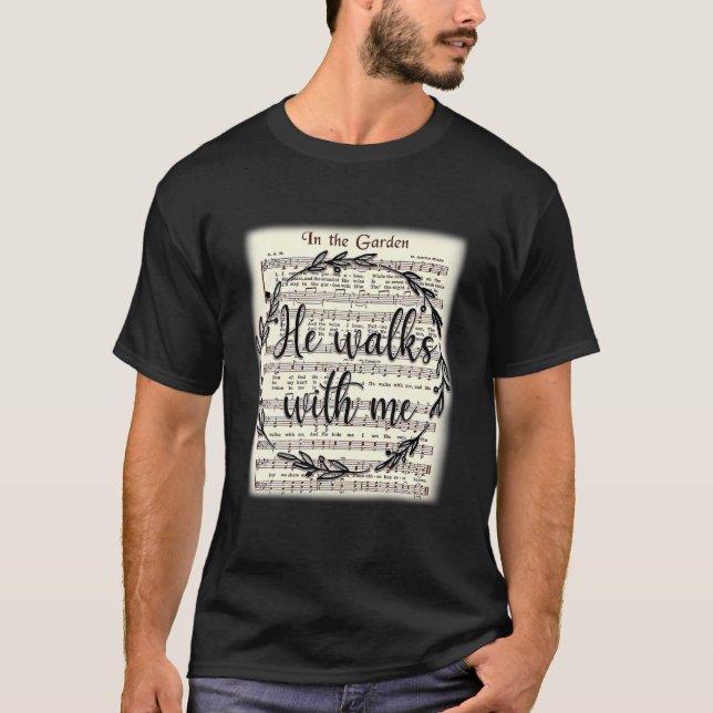 Camiseta No Jardim Ele Caminha Comigo, Música Folha (Frente)