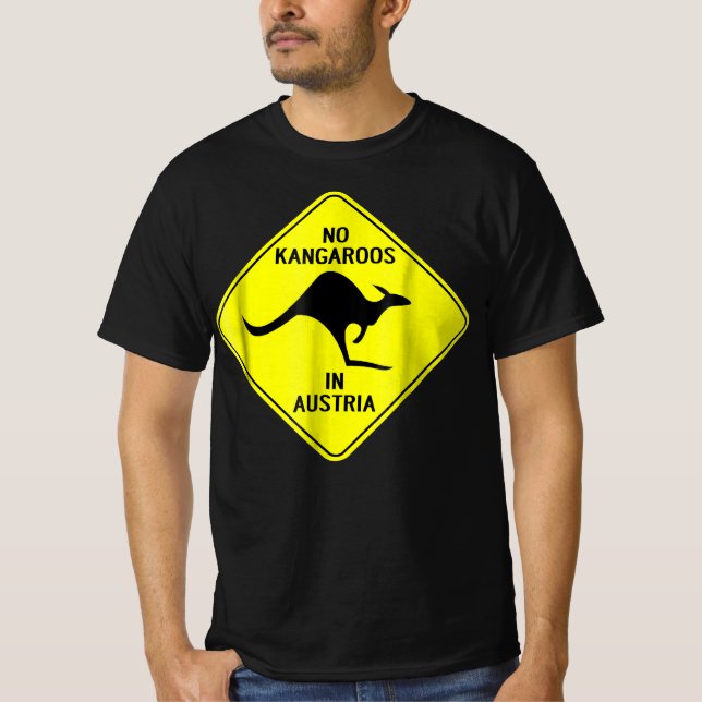 Camiseta No Kangaroos Na Áustria (Frente)