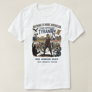 Camiseta No Kings Day - Personalize com a Sua Cida
