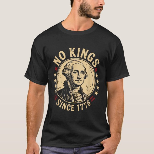 Camiseta No Kings In America 1776 Save Democracy Estados Un (Frente)