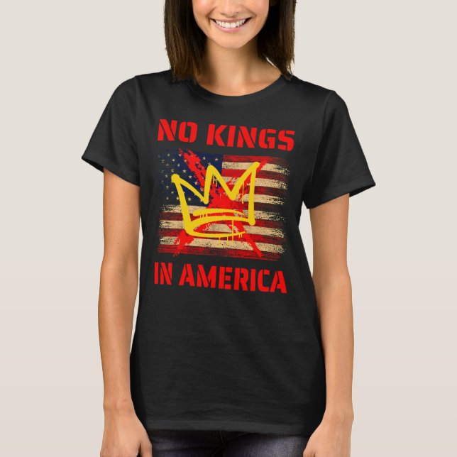 Camiseta No Kings in America   anti Trump (Frente)
