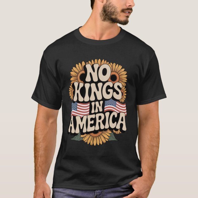 Camiseta No Kings in America (Preta) (Frente)
