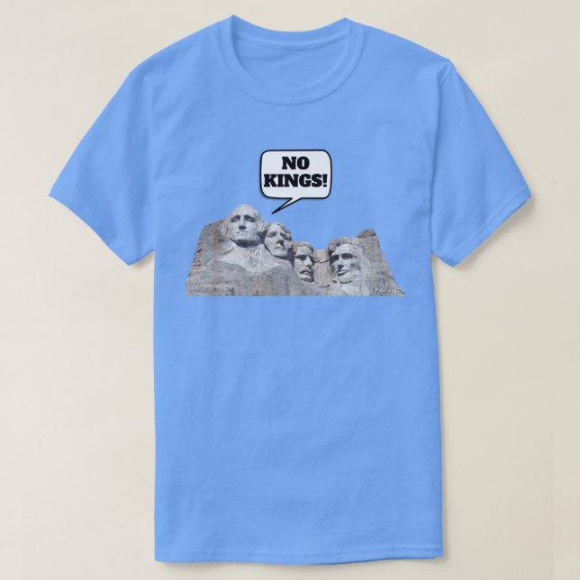 Camiseta No Kings (Mt Rushmore) - A MisterP Shirt (Frente do Design)