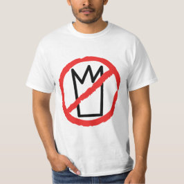 Camiseta No kings protest logo, no crown red stop sign