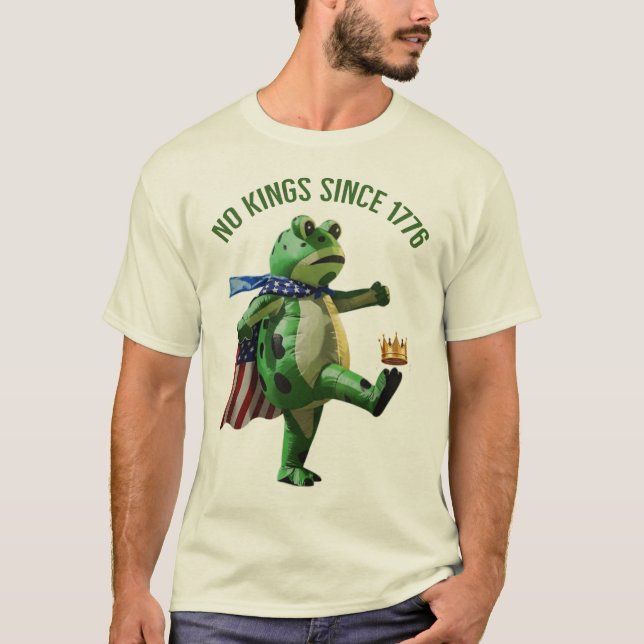 Camiseta No Kings Since 1776 Portland Frog | Kicking Crown (Frente)