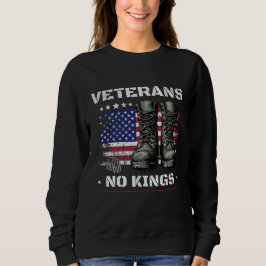 Camiseta No Kings Veterans American Flag Combat Boots USA
