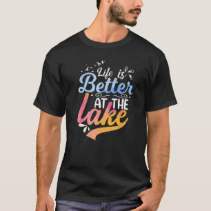 Camiseta no lago Vida no Lago Pesca Barco