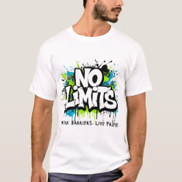 Camiseta No Limits – Break Barriers Live Free Motivational 