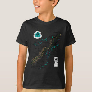 Camiseta No Logo Mapa de Hiking do Trilha Appalachian 