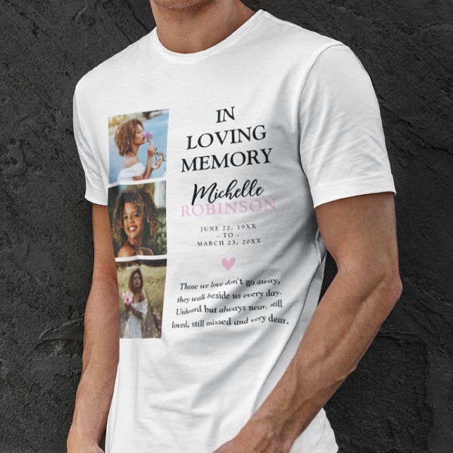 Camiseta No Loving Memory 3 Photo Tribute (Criador carregado)