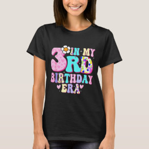 Camiseta No Meu 3º Aniversário Era Presentes de Menina Três