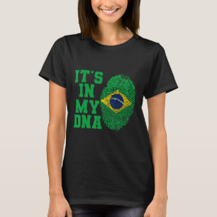 Camiseta No Meu Adn Brasil, Bandeira Corta Vintage Brasilei