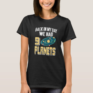 Camiseta No Meu Dia Tivemos 9 Astronomas Planetais Pr