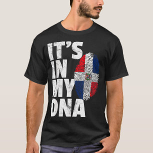 Camiseta No Meu DNA Bandeira da República Dominicana Natal