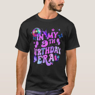 Camiseta No meu nono aniversário, era menina de 9 anos, mor