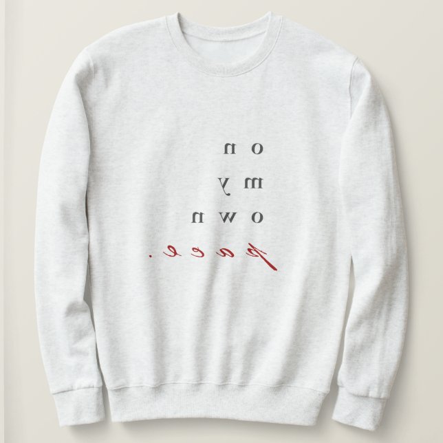 Camiseta no meu próprio ritmo! tipografia inversa motivacio (Frente do Design)