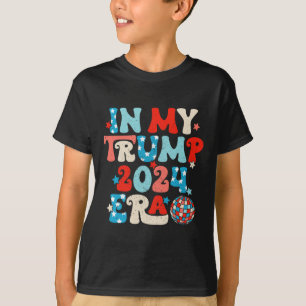 Camiseta No Meu Trump 2024 Era Disco Groovy Retro Funny Don