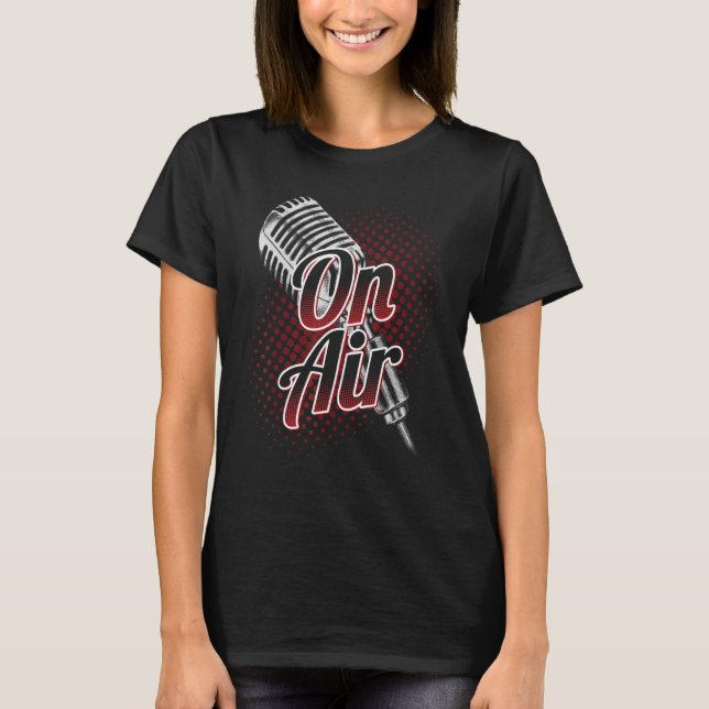Camiseta No Microfone Podcast Podcast (Frente)