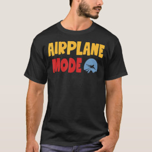 Camiseta No Modo de Avião Preguiçoso do Piloto de Férias