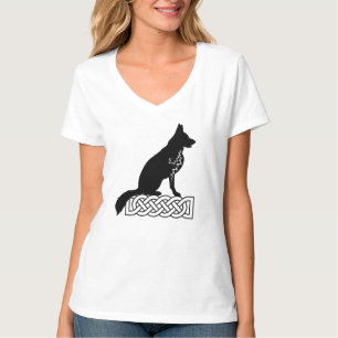 Camiseta Nó Negra do Marinheiro do german shepherd Loki
