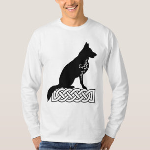 Camiseta Nó Negra do Marinheiro do german shepherd Loki