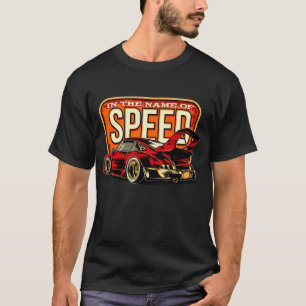 Camiseta No Nome Da Velocidade Carro Esportivo Europeu Clás