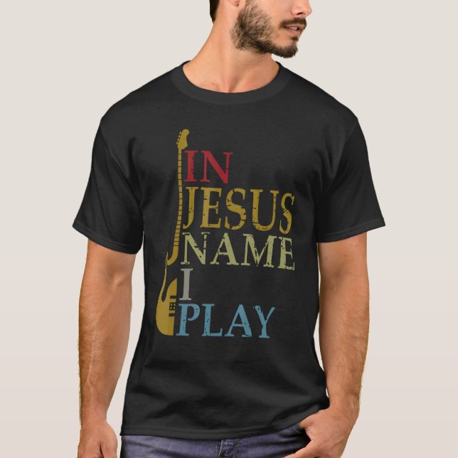 Camiseta No Nome de Jesus Eu Tooco Violão (Frente)
