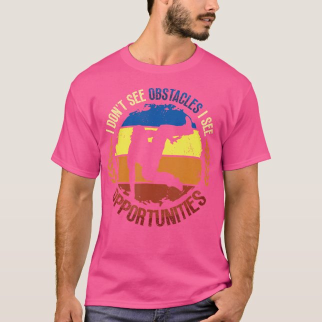 Camiseta No Obstacles I See Opportunities Freerunning Parko (Frente)