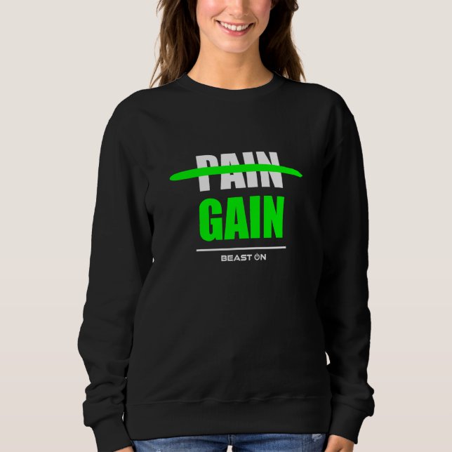 Camiseta No Pain no Gain green Workout Fitness Motivation G (Frente)