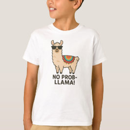 Camiseta No Prob-Llama Cool Beige Llama Design