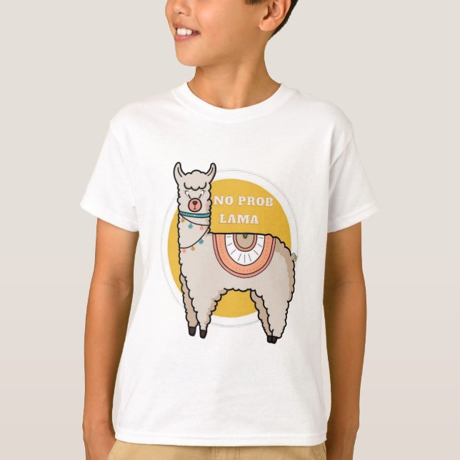 Camiseta No problem llama (Frente)