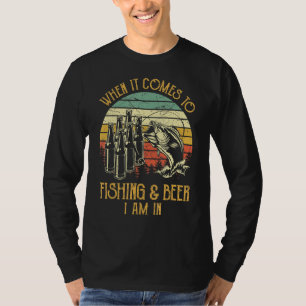 Camiseta No Que Se Refere À Pesca E À Cerveja, Estou Engraç