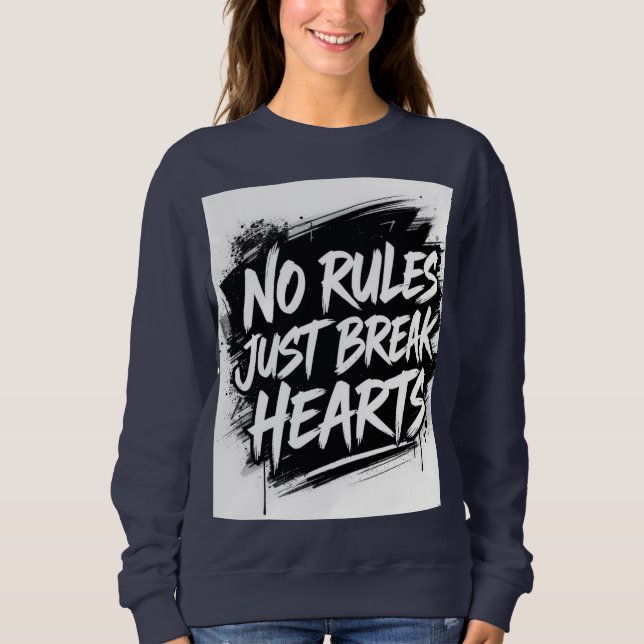 Camiseta No Rules Just Break Hearts – Bold Street Typograph (Frente)