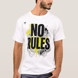 Camiseta No Rules Yellow Splash Graffiti Streetwear
