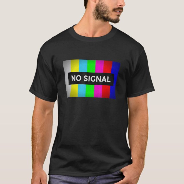 Camiseta No Signal Retro Nerd Test Screen TV (Frente)
