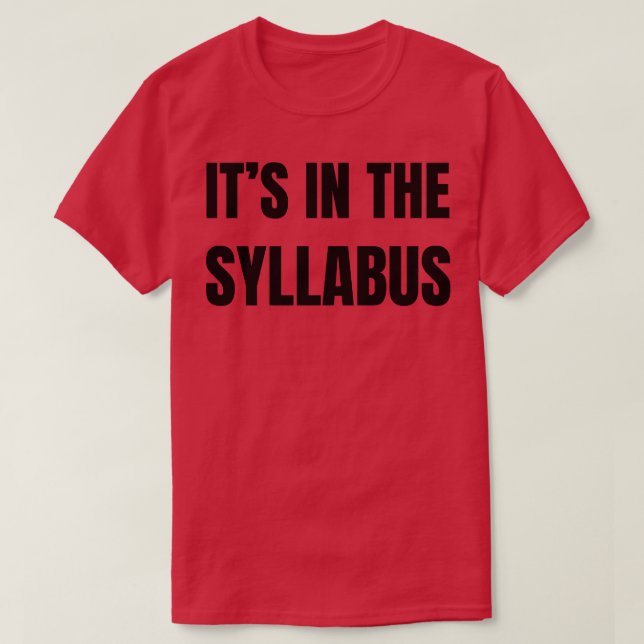 Camiseta no sílabo (Frente do Design)