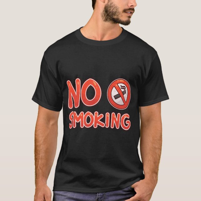 Camiseta No Smoking Sign - Minimalist Bold Graphic (Frente)