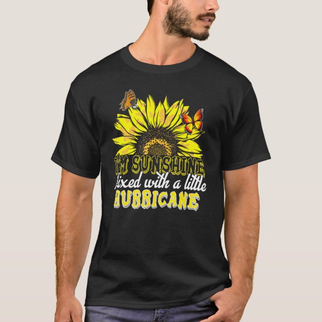 Camiseta No sol misto com pequeno furacão (Frente)