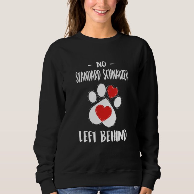 Camiseta No Standard Schnauzer Left Behind Dog Walker (Frente)