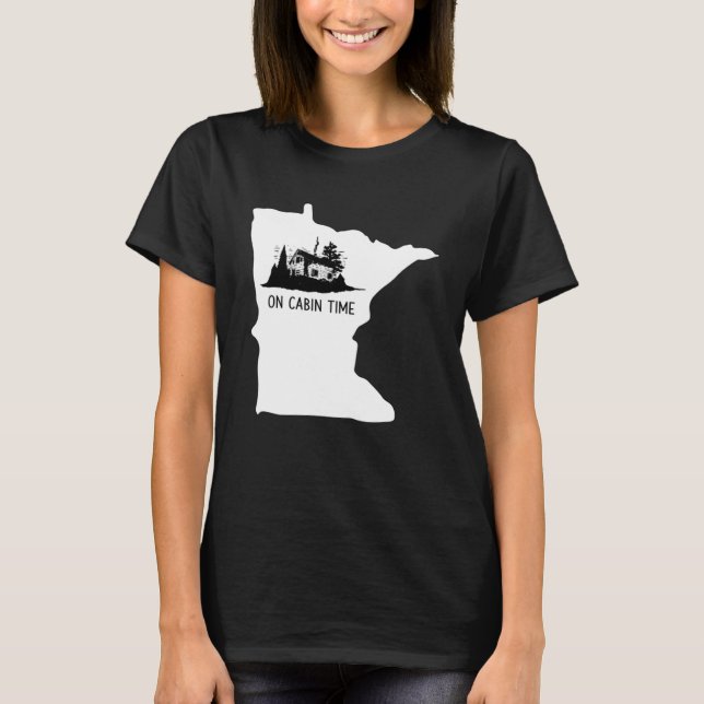 Camiseta No tempo de cabine Minnesota (Frente)