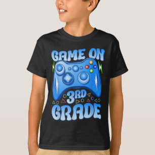 Camiseta No terceiro ano de volta às video-games meninos cr