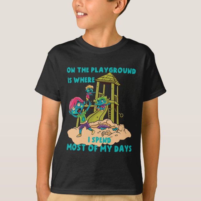 Camiseta No Teto De Zombie Do Dia Das Bruxas (Frente)