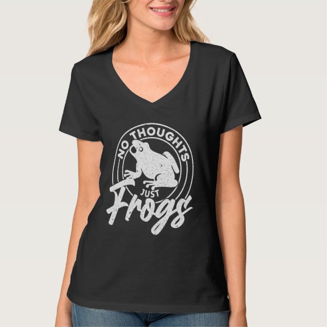 Camiseta No Thoughts Just Frogs (Frente)