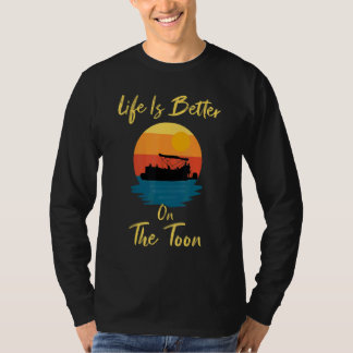 Camiseta No Toon Pontoon  Barco Boating Pontooning 5
