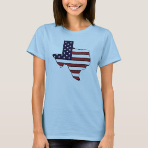 Camiseta No topo da bandeira do Texas, todos os americanos 
