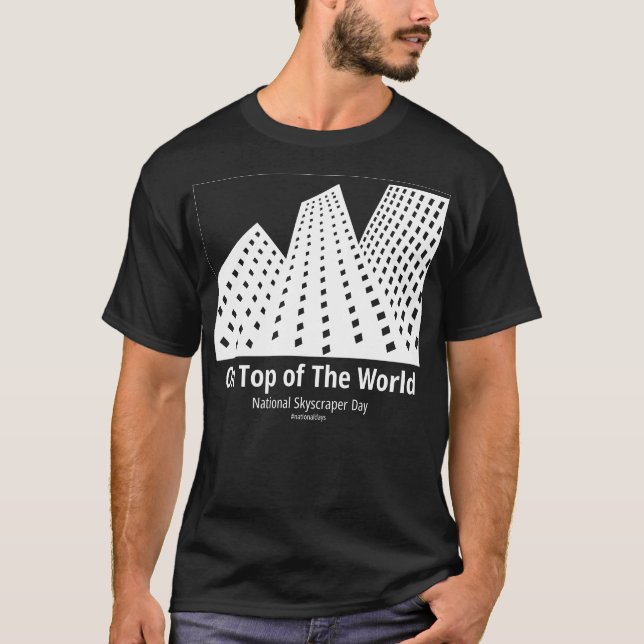 Camiseta No topo do mundo escuro (Frente)