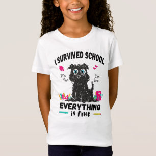 Camiseta No último dia de escola, sobrevivi à escola