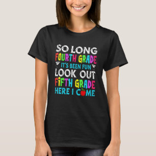 Camiseta No último dia do 4º ano do 5 aqui eu venho criança