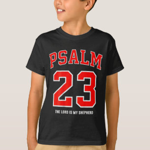 Camiseta (no verso) Salmo 23 O Senhor É Meu Pastor